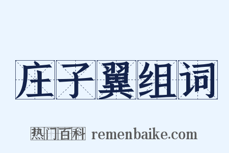 庄子翼组词是什么意思的图片